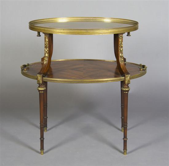 Appraisal: An American Gilt Metal Mounted Etagere Height x width x