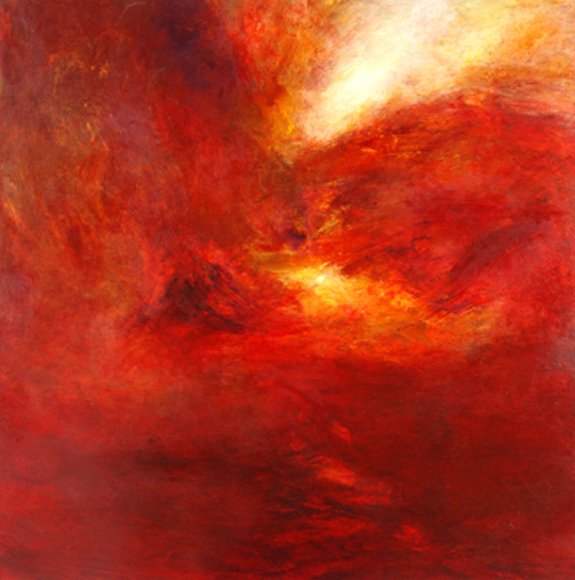 Appraisal: Christine Healy born Pilgrimage acrylic oil and wax on canvas