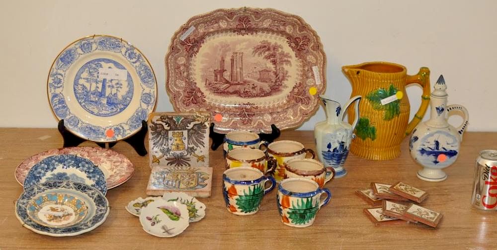 Appraisal: Group Pottery Items Group of pottery items including a Staffordshire