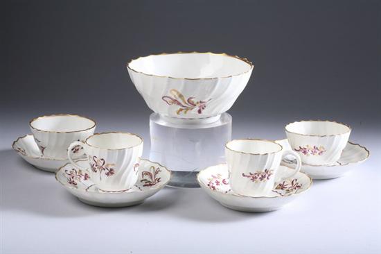 Appraisal: -PIECE FLIGHT WORCESTER PORCELAIN PARTIAL COFFEE SERVICE late th century