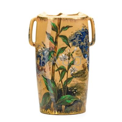 Appraisal: MARIA L NICHOLS ROOKWOOD Two-handled Limoges-style vase Cincinnati OH Stamped