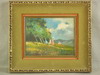 Appraisal: PAIR OOC - Decorative Faux French Impressionist Landscapes with Women