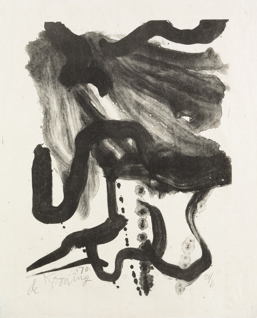 Appraisal: WILLEM DE KOONING Woman with Corset and Long Hair Lithograph