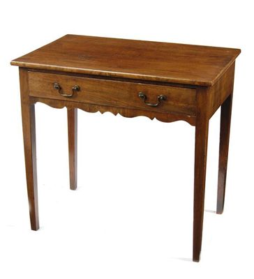 Appraisal: A late George III mahogany side table with a frieze