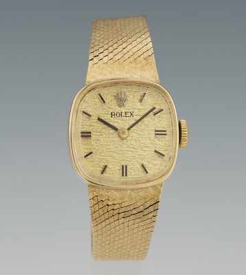 Appraisal: A Ladies' Rolex Wrist Watch k yellow gold case and