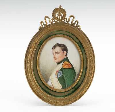 Appraisal: A Miniature Portrait of Napoleon Signed Dupre A fine miniature