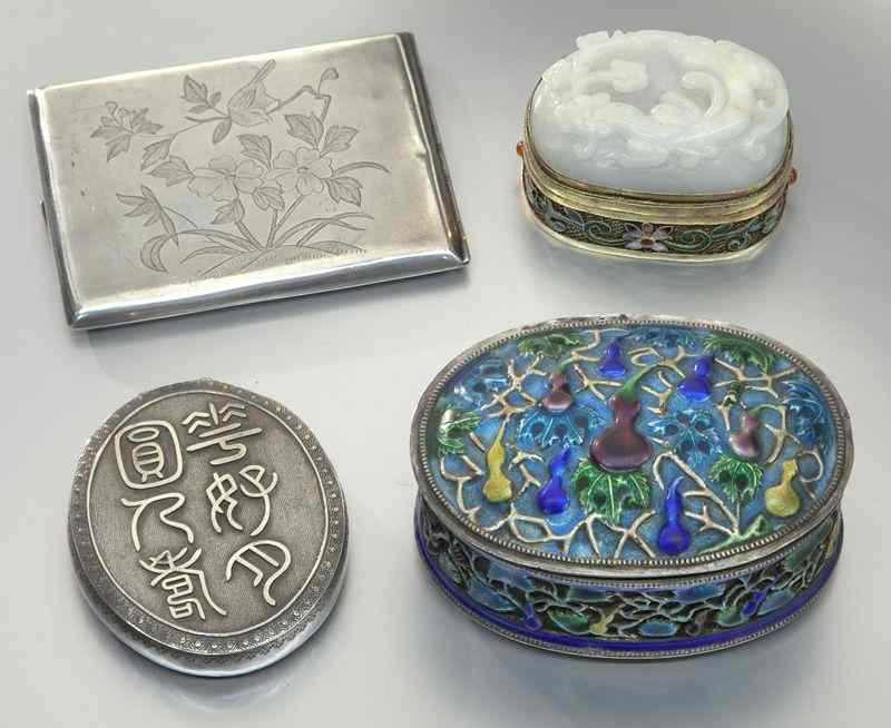 Appraisal: Pcs Chinese silver including card case marked on the interior