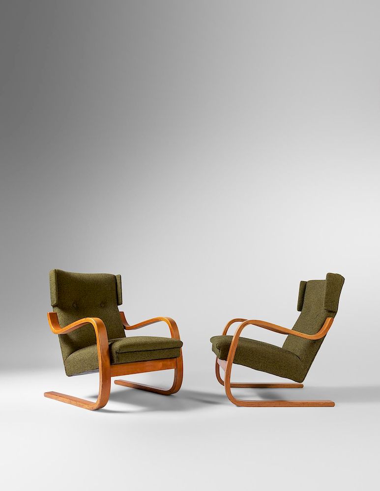 Appraisal: Alvar Aalto Finnish - A Pair of Model Lounge ChairsFinmar