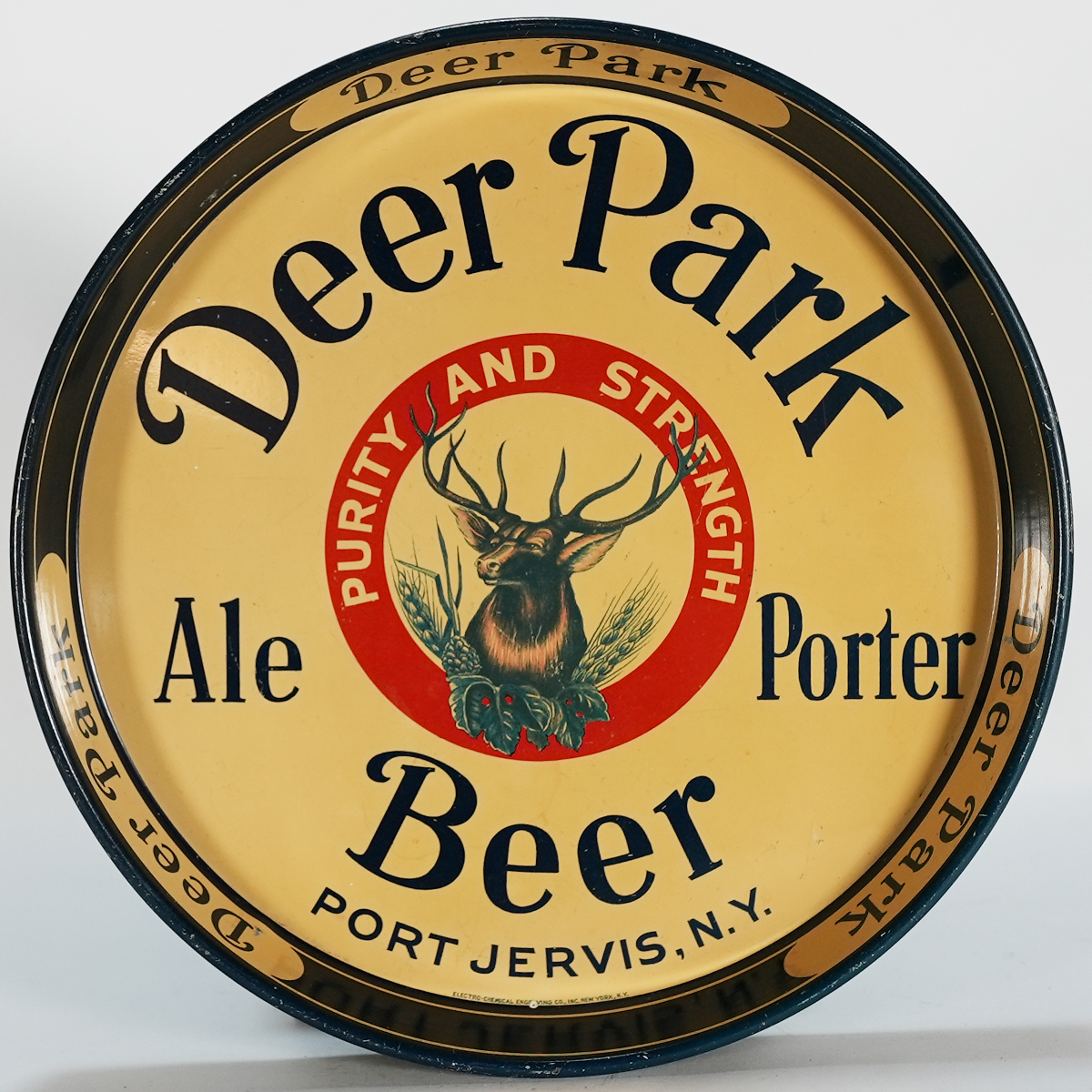 Appraisal: Deer Park Ale Beer Porter Purity Strength TrayReference n aBrewery