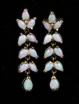 Appraisal: A Pair Of Dangling Opal Earrings A pair of dangling