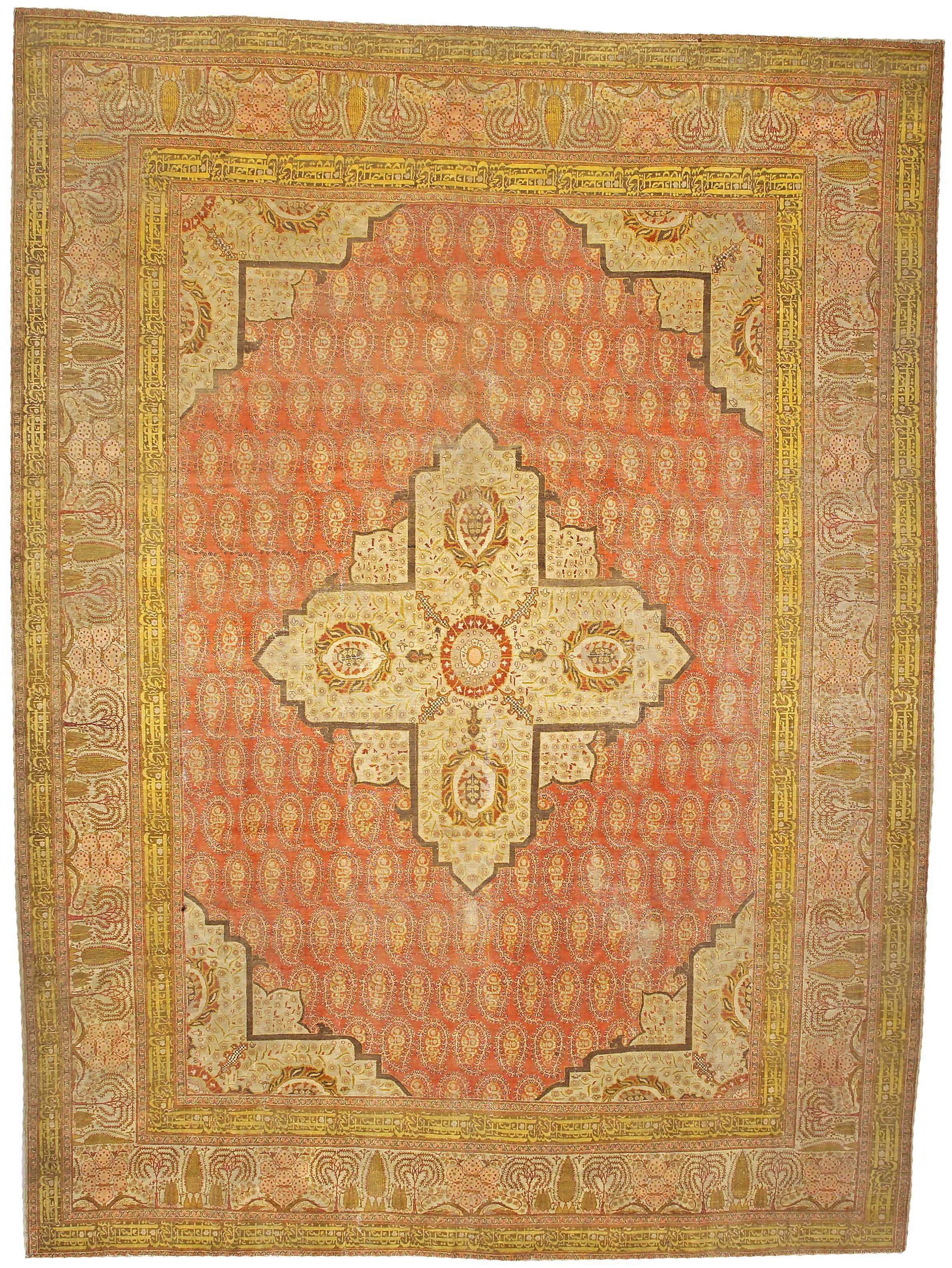 Appraisal: A Tabriz carpet Northwest Persialate th centurysize approximately ft x