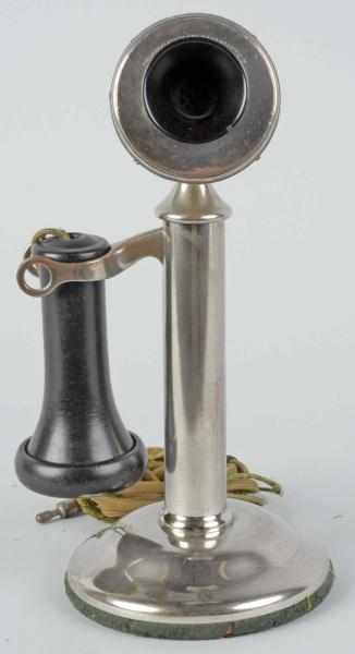 Appraisal: Samson Candlestick Telephone Description Circa Phone has nickel over brass