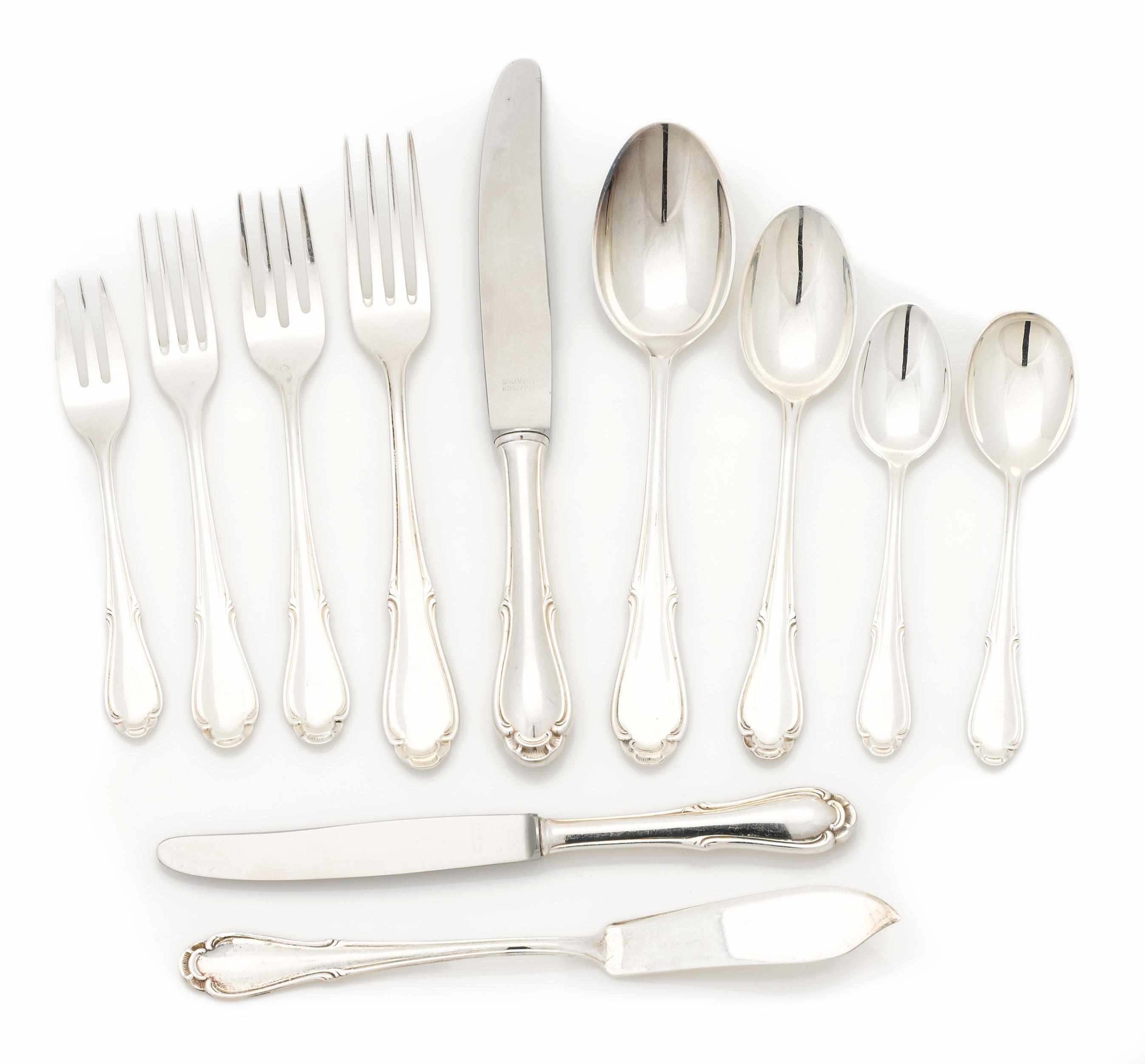 Appraisal: A German sterling silver flatware service for twelve Gebrder Reiner