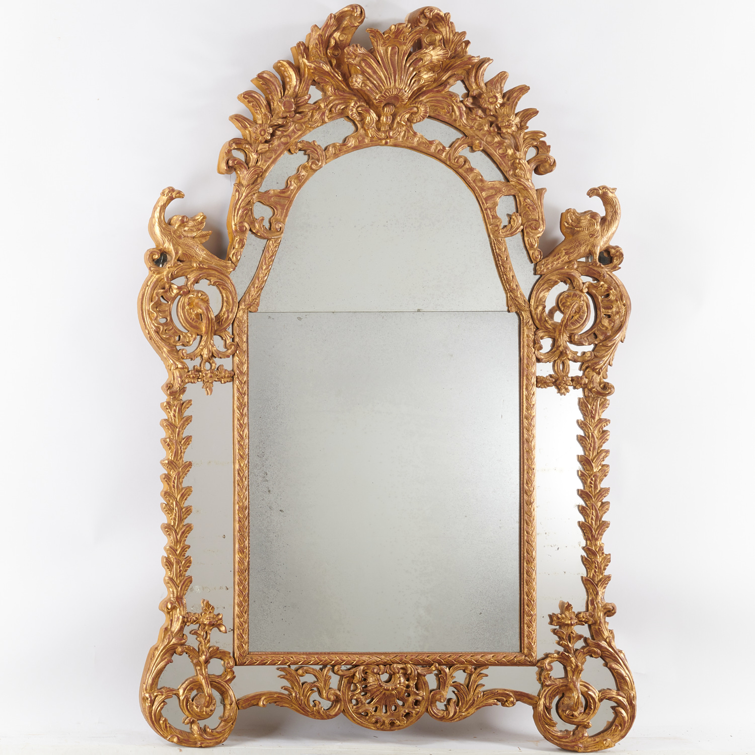 Appraisal: LARGE GEORGE II STYLE GILTWOOD PIER MIRROR th th c