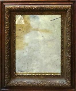 Appraisal: OAK GILT GESSO WALL MIRROR OAK GILT GESSO WALL MIRROR