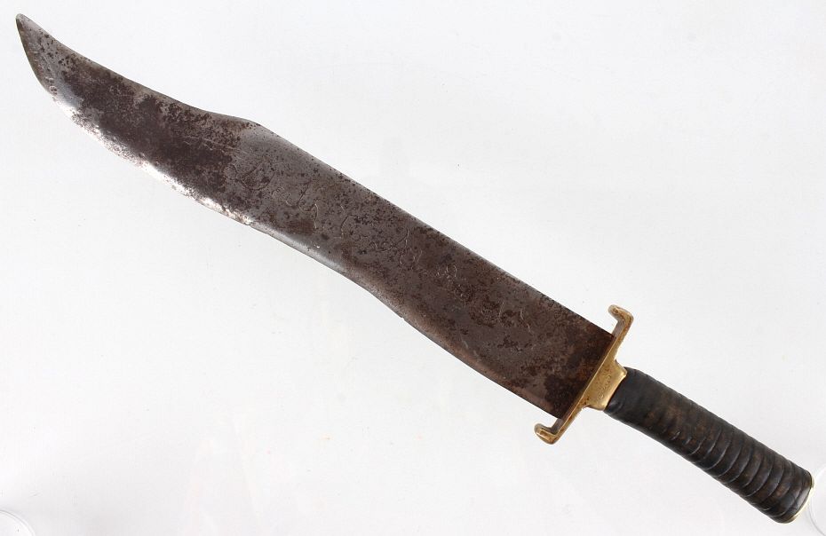 Appraisal: Civil War Death to Abolitionist Fighting Knife For your consideration