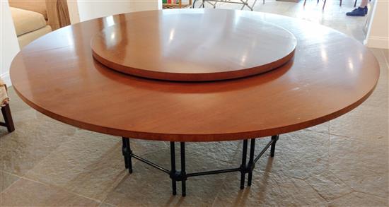 Appraisal: Sale Lot A Mahogany and Metal Dining Table having a