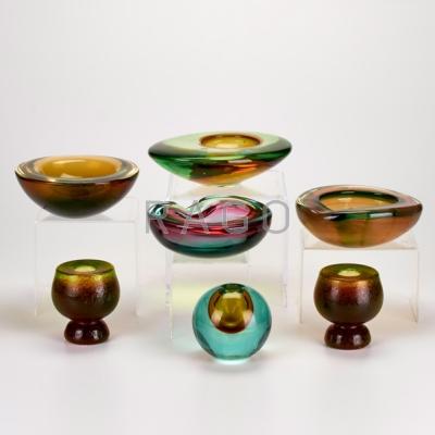 Appraisal: BAROVIER MURANO ETC Four bowls or ashtrays one vase pair