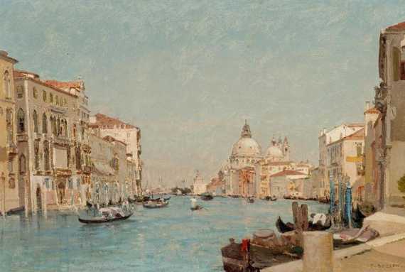 Appraisal: BOCION FRANCOIS Lausanne Venice Oil on canvas x cm