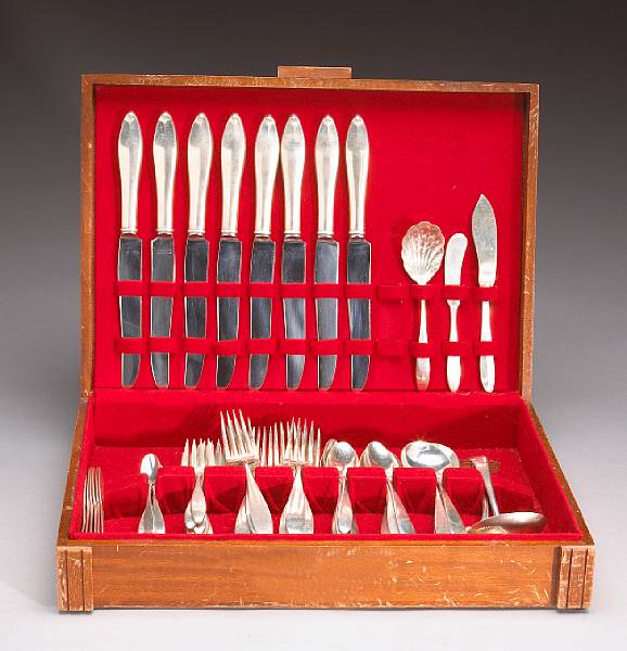 Appraisal: A sterling flatware set with caseReed amp Barton Taunton MAFrench