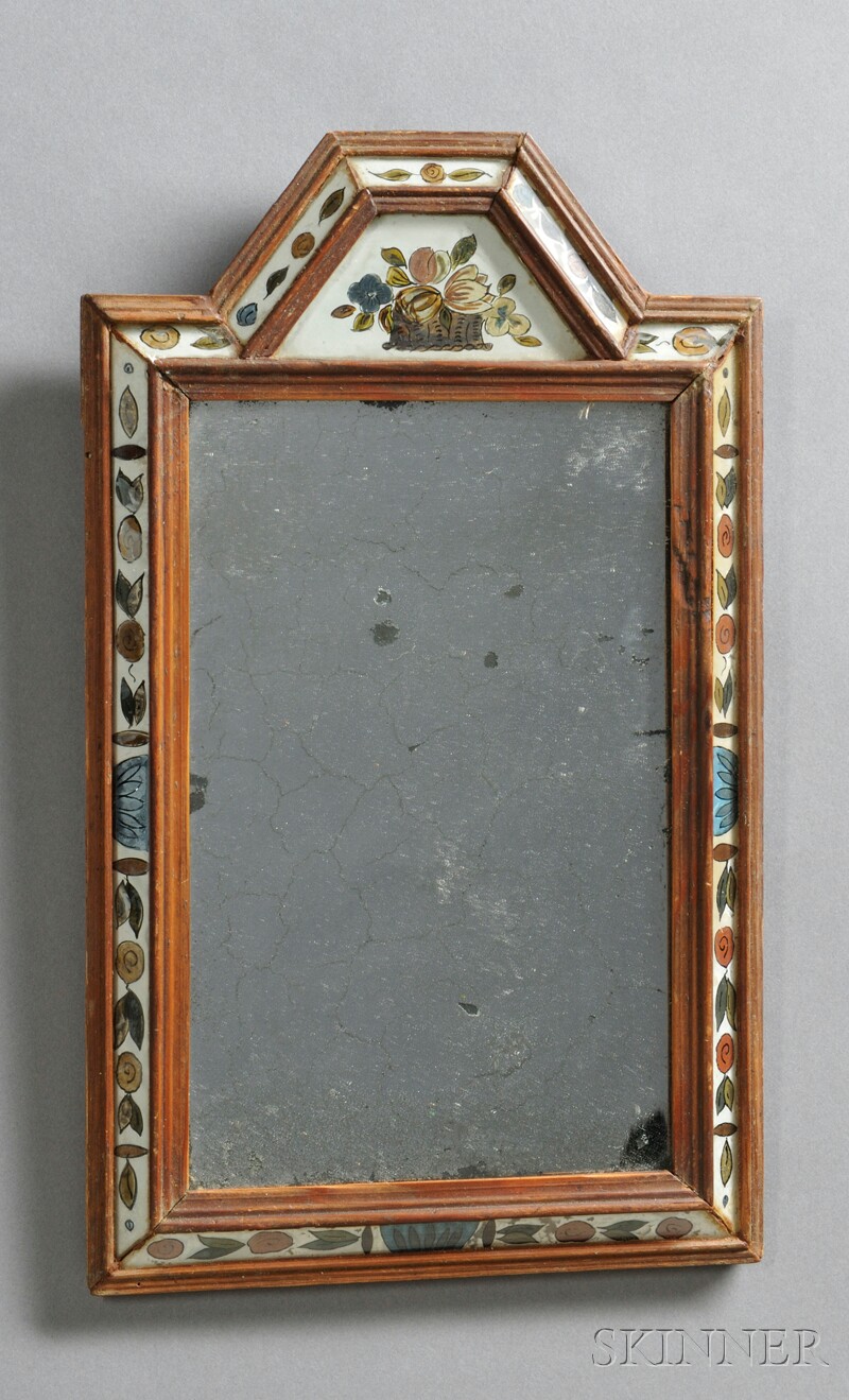 Appraisal: Small Courting Mirror northern Europe late th century the crest