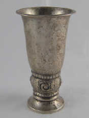 Appraisal: A th century Danish silver standard beaker with embossed grip