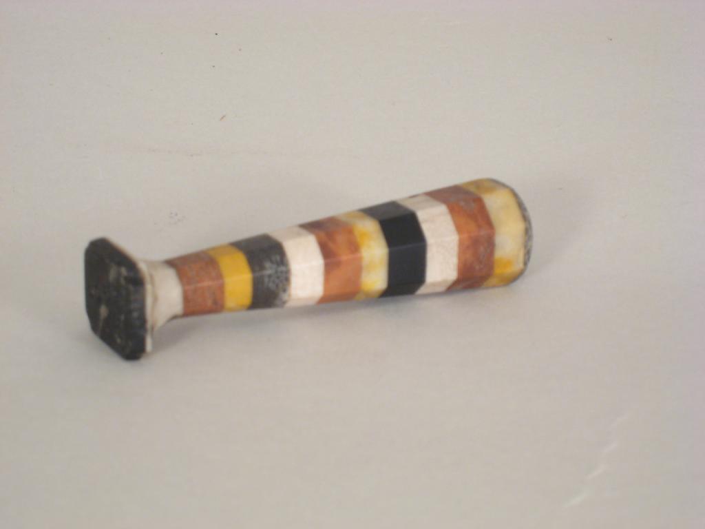 Appraisal: A th Century Pietra Dura Seal on tapering form chipped