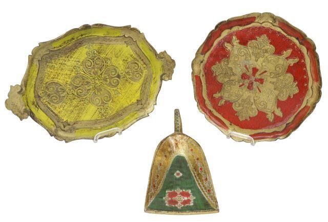 Appraisal: lot of Decorative Italian service items including Florentine parcel gilt