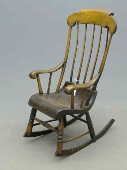 Appraisal: th c Boston rocking chair '' Seat Ht '' Overall