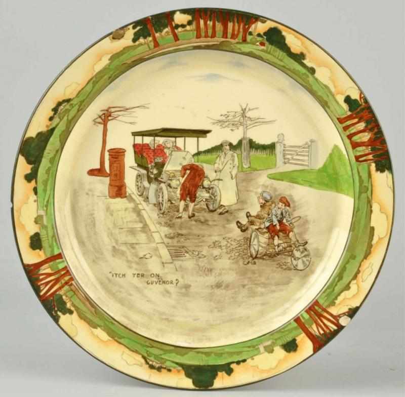 Appraisal: Early Royal Doulton Automotive Series Platter Titled Itch Yer On