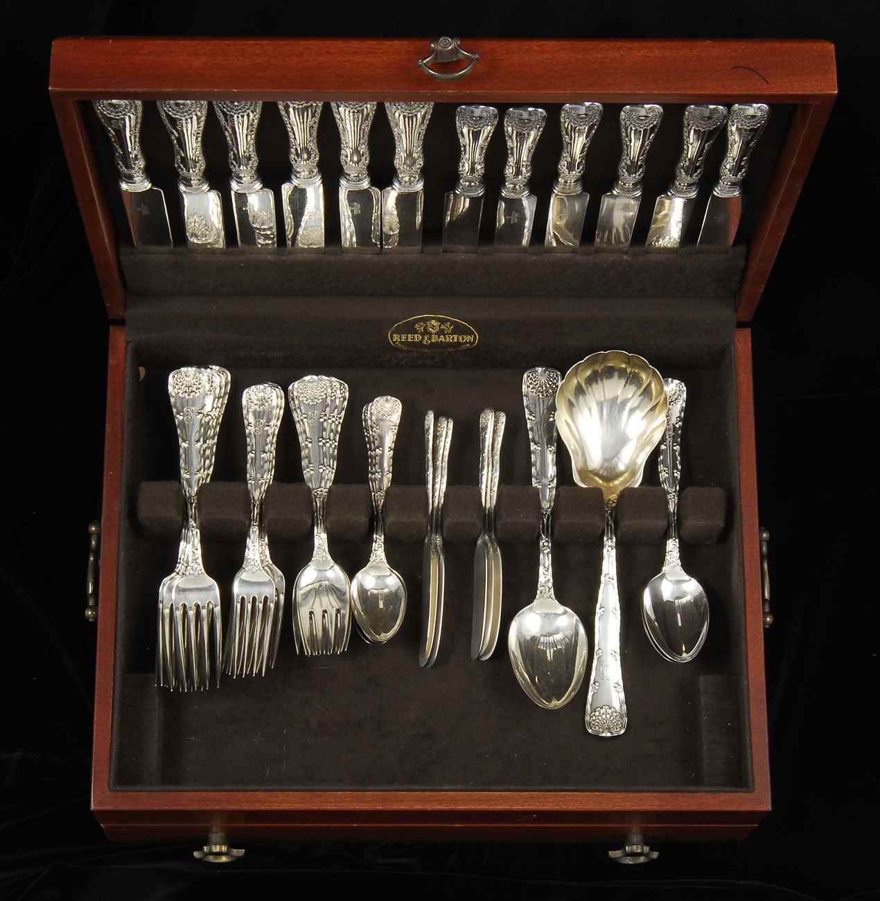 Appraisal: TIFFANY CO CASED STERLING SILVER FLATWARE SETCirca - In the