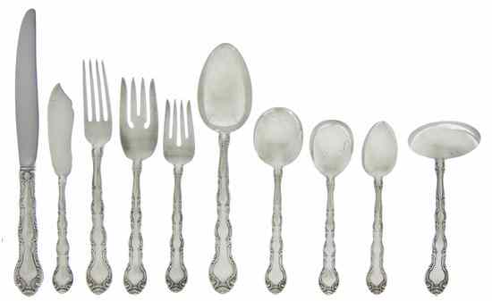 Appraisal: An American Sterling Silver Flatware Service Alvin in the French