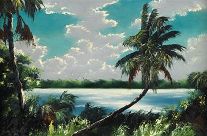 Appraisal: MARY ANN CARROLL american th century PALM TREE BY THE