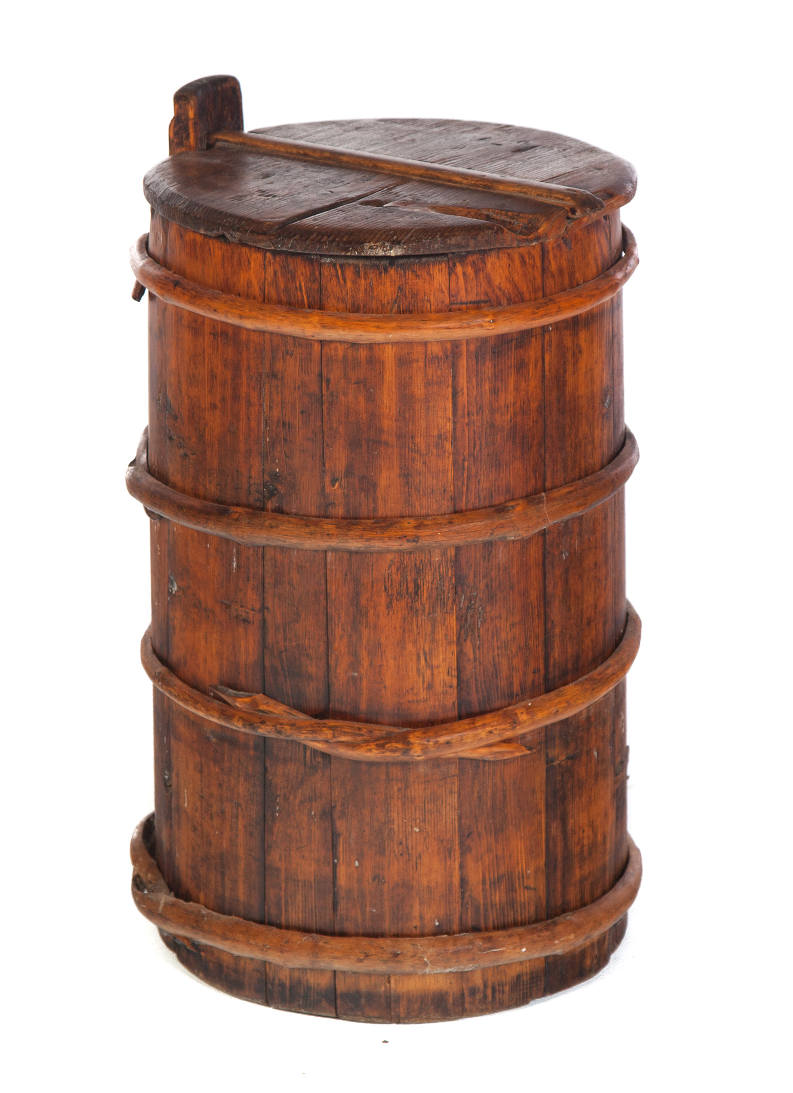 Appraisal: NEW ENGLAND PINE STORAGE BIN American th century Dovetailed with