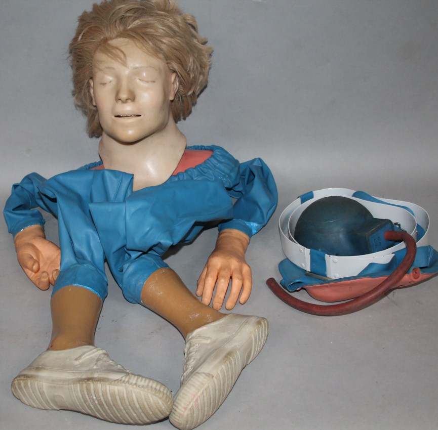 Appraisal: An original Resus Resususci Anne CPR doll with rubber face