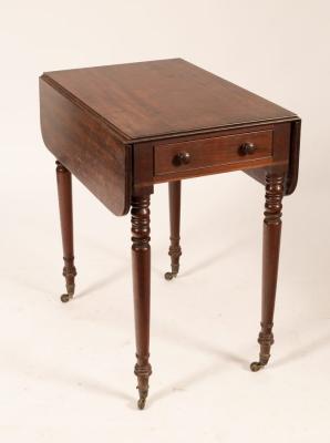 Appraisal: A th Century mahogany Pembroke table fitted a single drawer