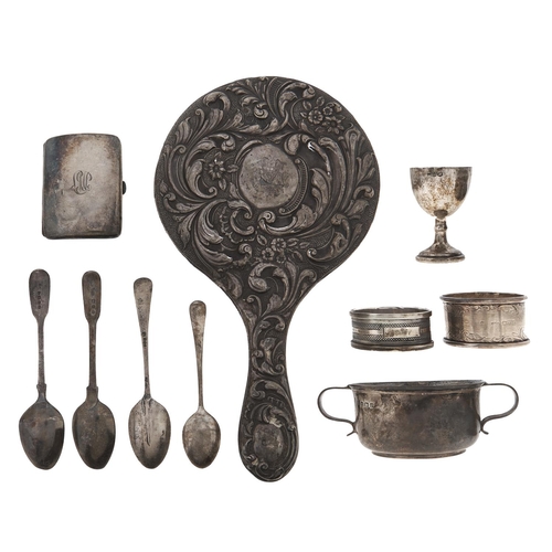 Appraisal: Miscellaneous silver articles early th c to include a porringer