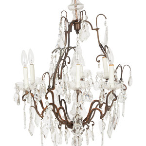 Appraisal: A Louis XV Style Cut Glass and Gilt Metal Chandelier