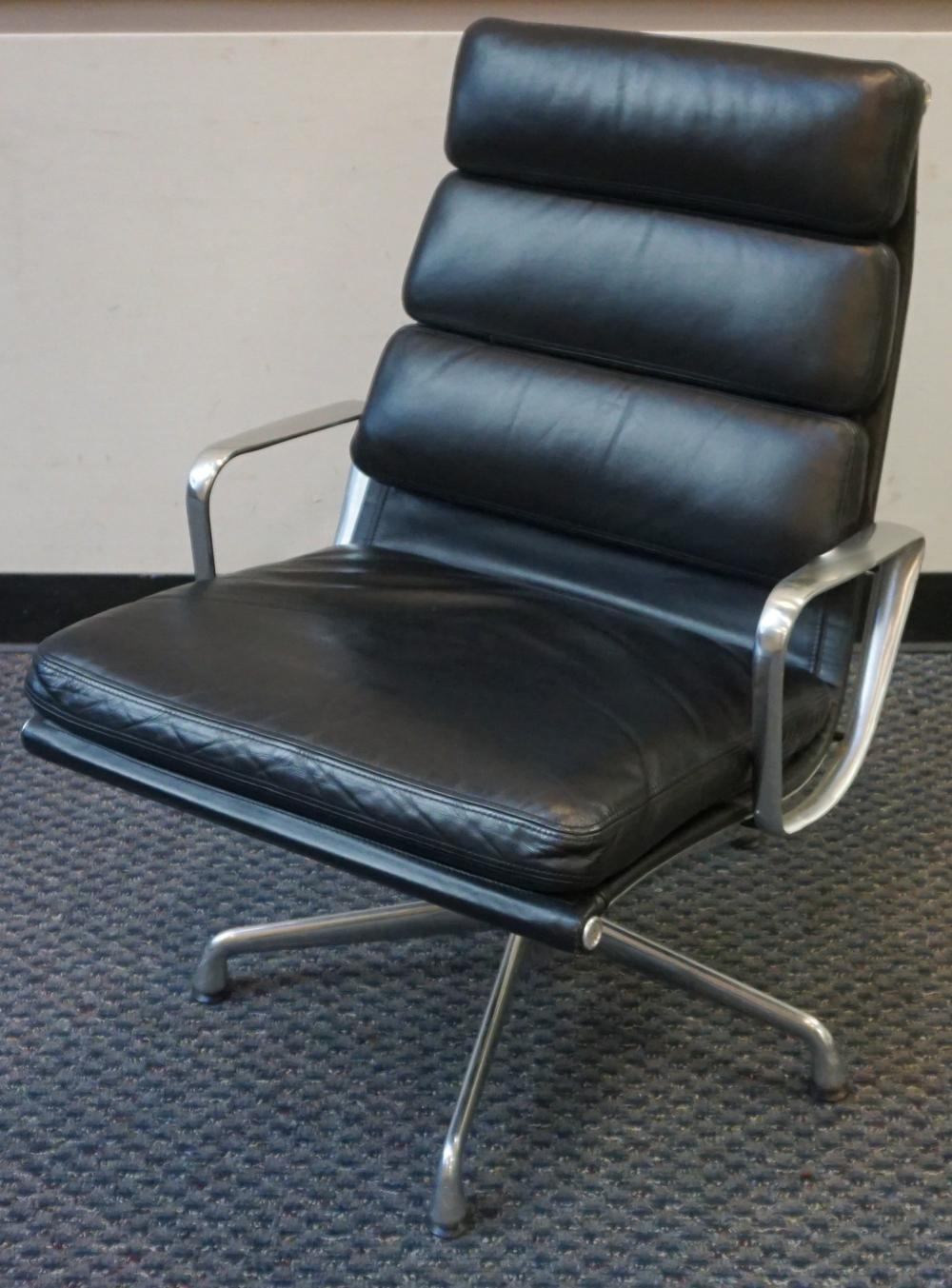 Appraisal: Charles and Ray Eames for Herman Miller Black Leather Upholstered