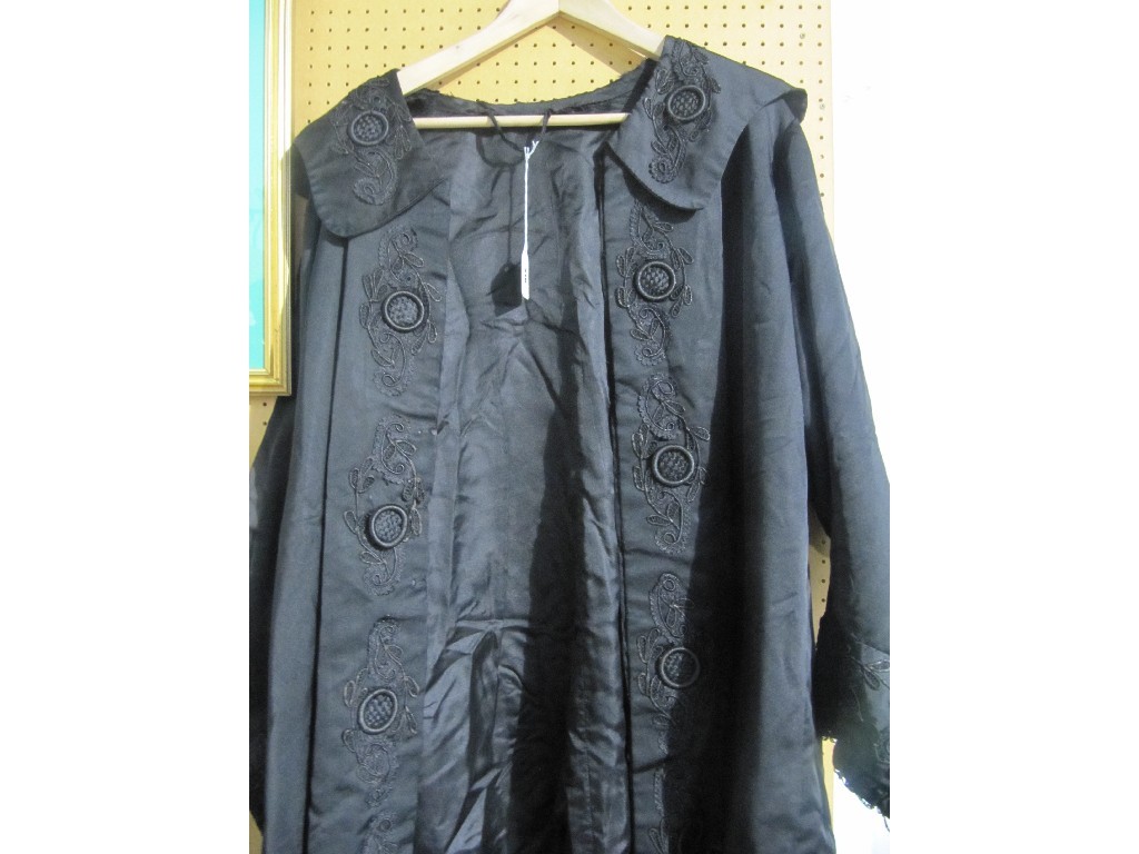 Appraisal: Victorian black silk jacket