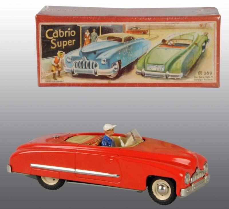 Appraisal: Tin CKO Cabrio Super Automobile Friction Toy Description German Circa