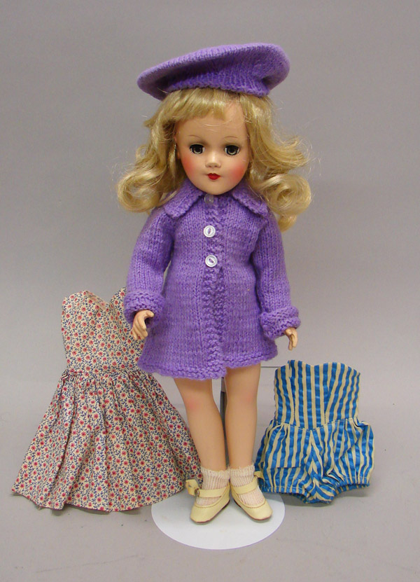 Appraisal: HP marked Mary Hoyer doll Blue sleep eyes replaced long