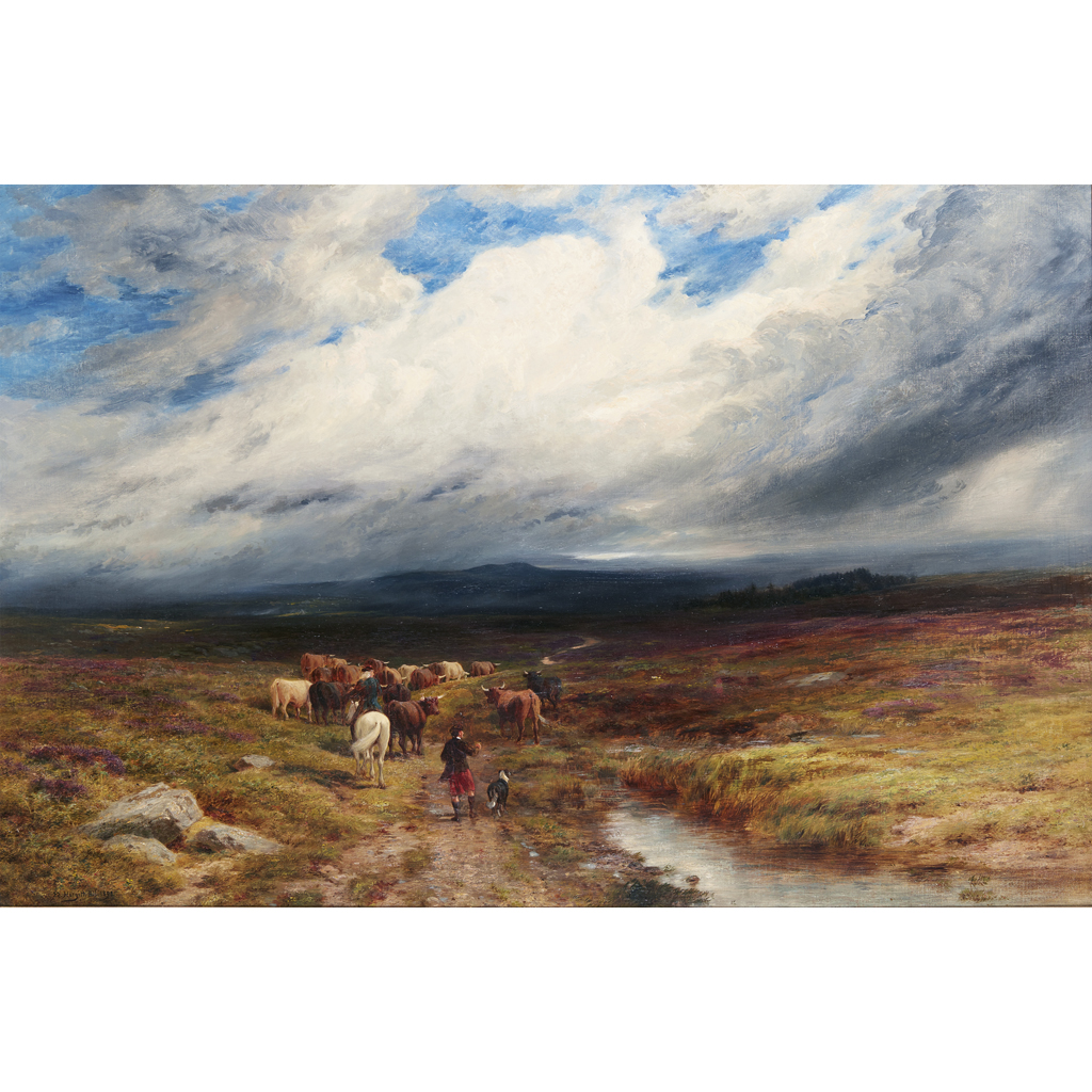 Appraisal: EDWARD HARGITT BRITISH - DROVER'S ROAD Signed and dated oil