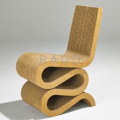 Appraisal: FRANK GEHRY VITRA Wiggle chair s Laminated cardboard masonite Unmarked