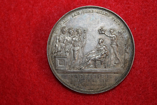 Appraisal: A CORONATION MEDAL IN SILVER GEORGE IV AEF