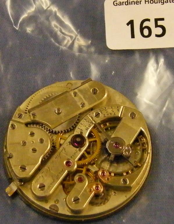 Appraisal: Andrie Co Locle high grade jewelled bar lever movement with