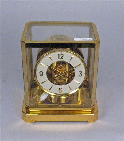 Appraisal: LE COULTRE circa Atmos clock Brass and glass clock all