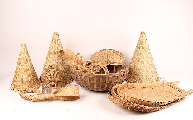 Appraisal: A COLLECTION OF TRIBAL BASKET WORK of varying origin and