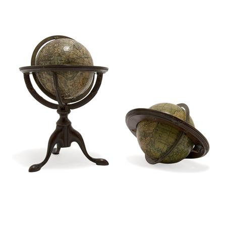 Appraisal: Two George IV Miniature Table Globes Estimate -