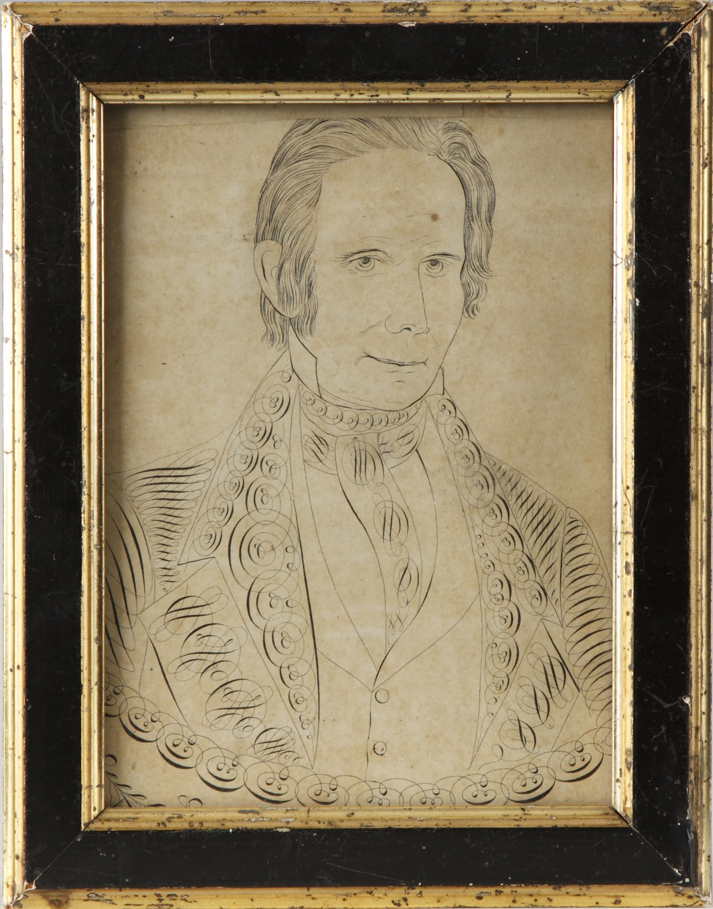 Appraisal: Pen Ink Drawing Possibly Senator Henry Clay Condition Minor foxing